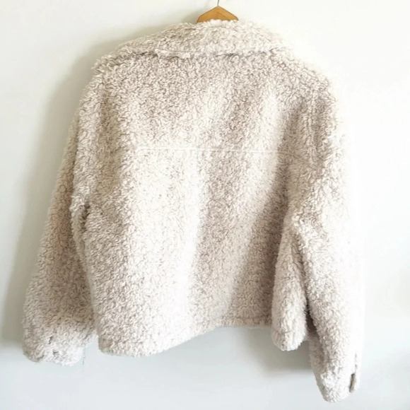 Abercrombie Ivory Sherpa bomber Jacket size XL - Picture 5 of 8